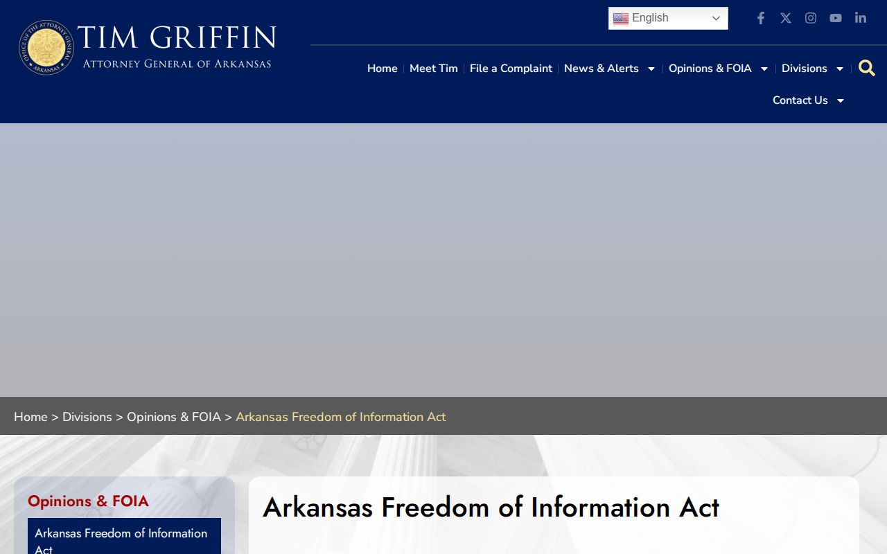Arkansas FOIA guidance for Woodruff County arrest records