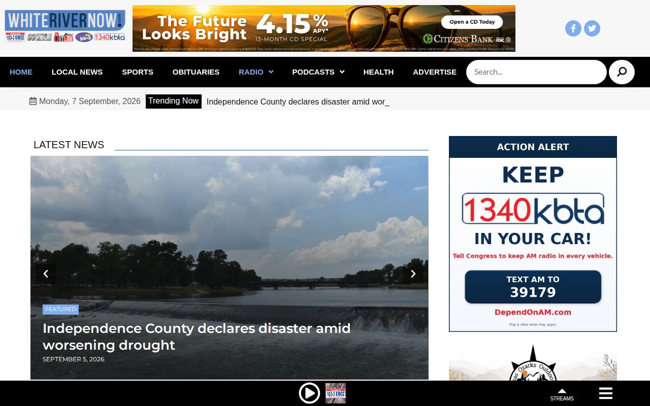 White River Now regional news website